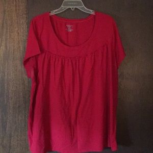 Red ruffle T-shirt